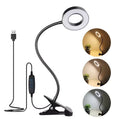 LED USB Rechargeable Clamp Clip On Flexible Desk Light Bed Read Table Night-Lamp